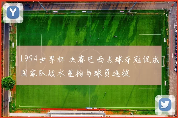 1994世界杯 决赛巴西点球夺冠促成国家队战术重构与球员选拔